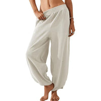 Women's Casual Pure Color All-matching Casual Pants With Pockets