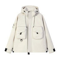 Tooling Style Shell Jacket Coat And Trench Hoodie