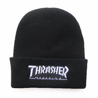 Fashion Flame Letter Embroidery Knitted Hat