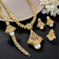 Jewelry 18k Gold-Plated Leaf Necklace