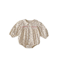 Pure Cotton Children's Clothing Baby Girl's Little Polka Dot Printed Romper