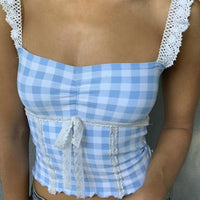 Stitching Lace Small Sling Age-reducing Slim Vest