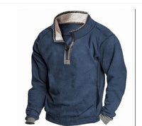 Digital Printing Stand Collar Men's Clothing Casual Sweatshirt