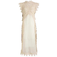 French-style Crochet Hollow-out Knitted Strap Dress For Women