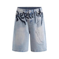 American High Street Ink Painting Blue Jeans