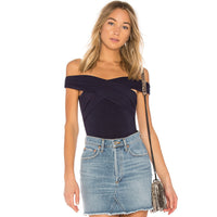 Solid Color Jumpsuit Slim Sexy One-Neck Top
