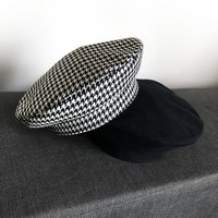 Dark Beret For Women With Large Faces Black Painters Cap