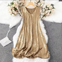 Summer Short Sleeve V Neck Dress