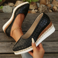 Women's Fashion Pointed Toe Low-cut Leisure Platform Shoes