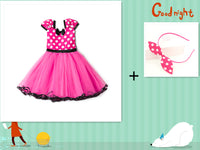 Sleeveless Vest Polka Dot Bow Princess Dress