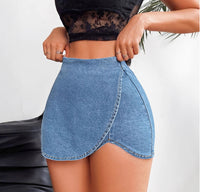 Slim-fit Denim Skirt Shorts For Women