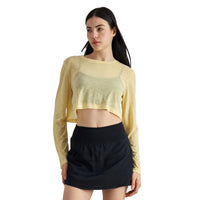 Bunchy Yarn Spring And Summer Loose Midriff Outfit Sports Long Sleeves Outerwear