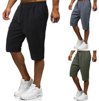 Men's Casual Cotton And Linen Sports Five Quarter Pants