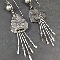 Popular Inlaid Pearl Tassel Earrings