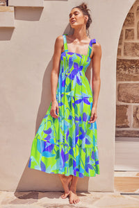 Womens Printed Long Slip Dress