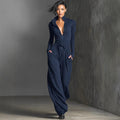 Womens Fashionable And Sexy Zippered Sports Jumpsuit