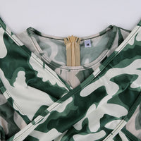 Fashion Women's Printed Halterneck Smocked Jumpsuit