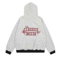 Double-sided Loose Casual Letter Hooded Jacket
