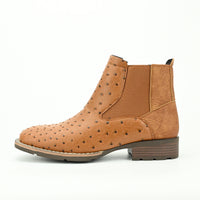 Embroidered Slip-on Chelsea Boots Men's Martin Boots