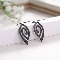 Women's Simple Stainless Steel Vortex Pattern Earrings