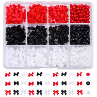 Ribbon Bow Tie Christmas Resin Bow Nail Ornament Mixed Set Box