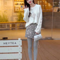 Heavy Embroidery Sequins Loose Sweater Idle Style Loose Outerwear Knitwear