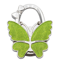 Glossy Frosted Big Butterfly Bag Hook With Inner Folding Ladies