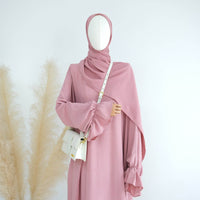Middle East Dubai Turkey Solid Color Dress Leisure