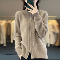 Leisure Lazy Double Zipper Sweater Loose Knitted