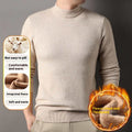 Containing Double Face Wool Leather Velvet Men's Half-high Collar Velvet Padded Sweater