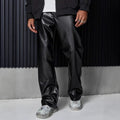 Straight-leg Casual Retro High-street PU Leather Pants From Europe And The US