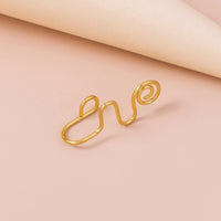 Golden Stainless Steel False Nose Ring Hand-wound