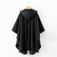 Irregular Design Woolen Coat Long Cape Coat For Women