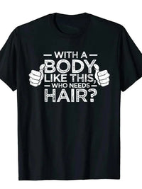 Plus Size Men's Cotton Short-sleeved Summer English Letter Printed T-shirt Top Men