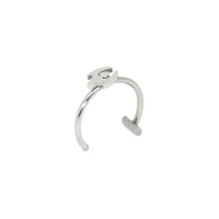 Stainless Steel Bar Heart Cross Lip Ring