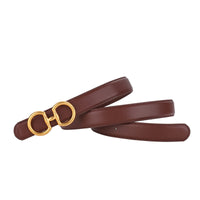 Women's Leather Smooth Buckle Belt