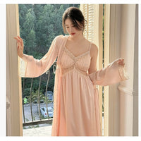 Strap-style Princess-style Pajamas Long Loungewear Dress