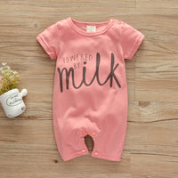 Monogrammed Cotton Short-sleeved Full-body Hacihah Style