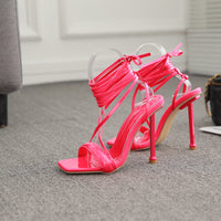 Fashion Tie Catwalk Metal Stiletto Sandals