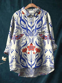 Hawaiian Style Long Sleeve Shirt