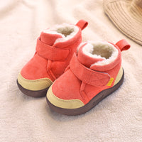 Fleece-lined Thick Non-slip Soft Bottom Boys And Girls Short Boots Infant Snow Boots