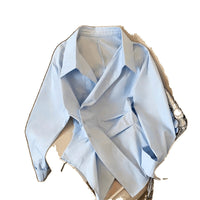 Womens Fashionable Shirt With Irregular Lapel