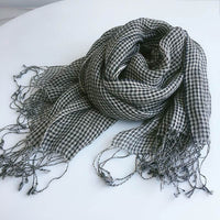 Cotton And Linen Scarf Women's Artistic Shawl Long Four Seasons Warm
