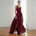 Sleeveless Patchwork Chiffon Dress For Women
