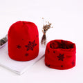 Baby Cartoon Printed Cotton Scarf Hat Set