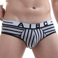 Men's Triangle Underwear Refined Cotton Striped Fashion