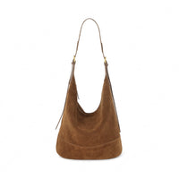 Retro Laid-back Suede Bucket A Versatile Slouchy Commuter Shoulder Or Crossbody Bag