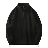 American Polar Fleece Casual Sweatshirt Loose Bottoming Shirt Long Sleeve Half Zipper Jacket