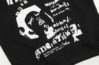 Fashion Printing Hooded Loose Sweater Men