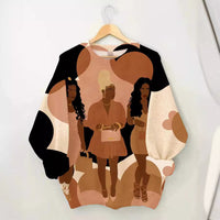 Urban Fashion Beauty Printed Long-sleeved Sweatshirt
